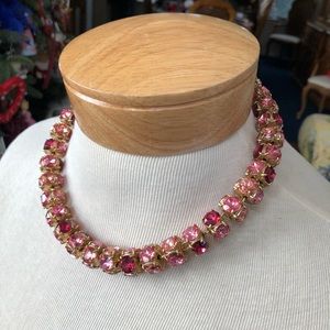 J Crew Pink Crystal Necklace